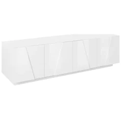 Base TV bianco lucido 162x44x46h cm 4 ante e 1 cassetto - Acix