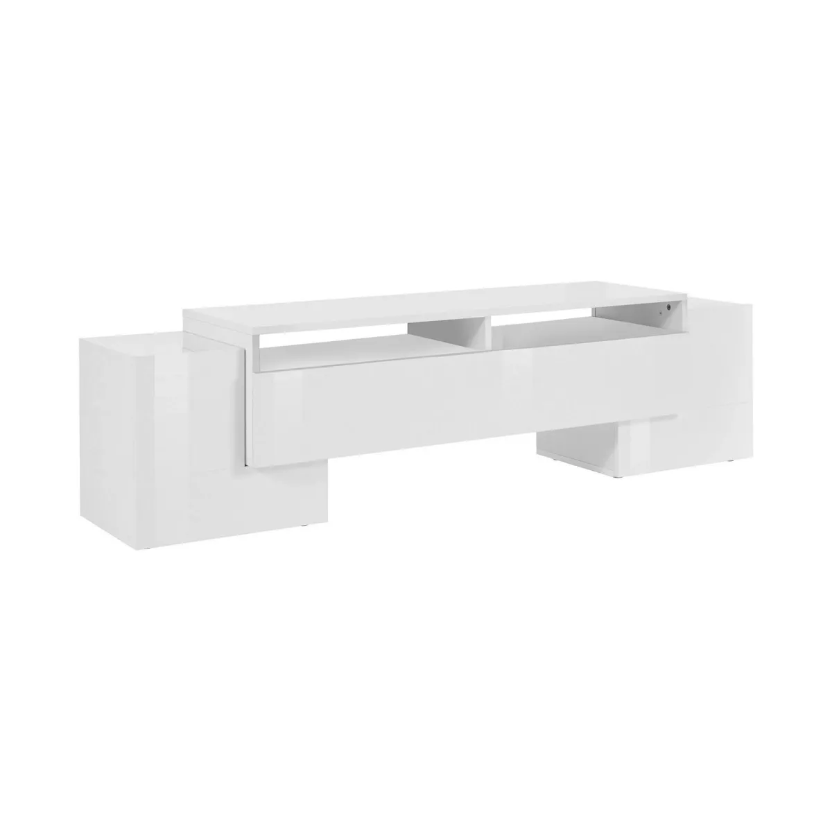 Salotto > Dmora Base TV 170x45x45h cm 3 ante - Abele Bianco Lucido