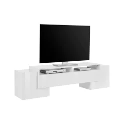 Salotto > Dmora Base TV 170x45x45h cm 3 ante - Abele Bianco Lucido