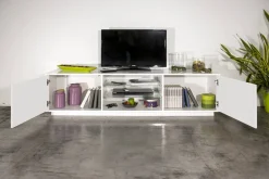 Salotto > Dmora Base TV 180x41x46h cm 2 ante - Lola Bianco Lucido