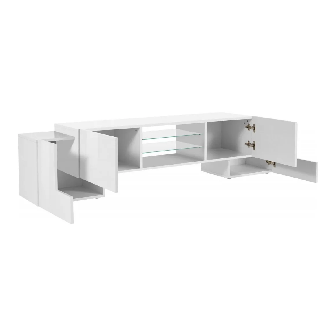 Mobili Porta Tv|Salotto > Dmora Base TV 200x40x37h cm 3 ante - Amore Bianco Lucido