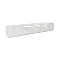 Mobili Porta Tv|Salotto > Dmora Base TV 260x41x46h cm 4 ante e 2 cassetti - Albak Bianco Lucido