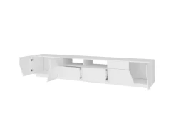 Base TV bianco lucido 260x43x46h cm 4 ante e 2 cassetti - Asdrubale