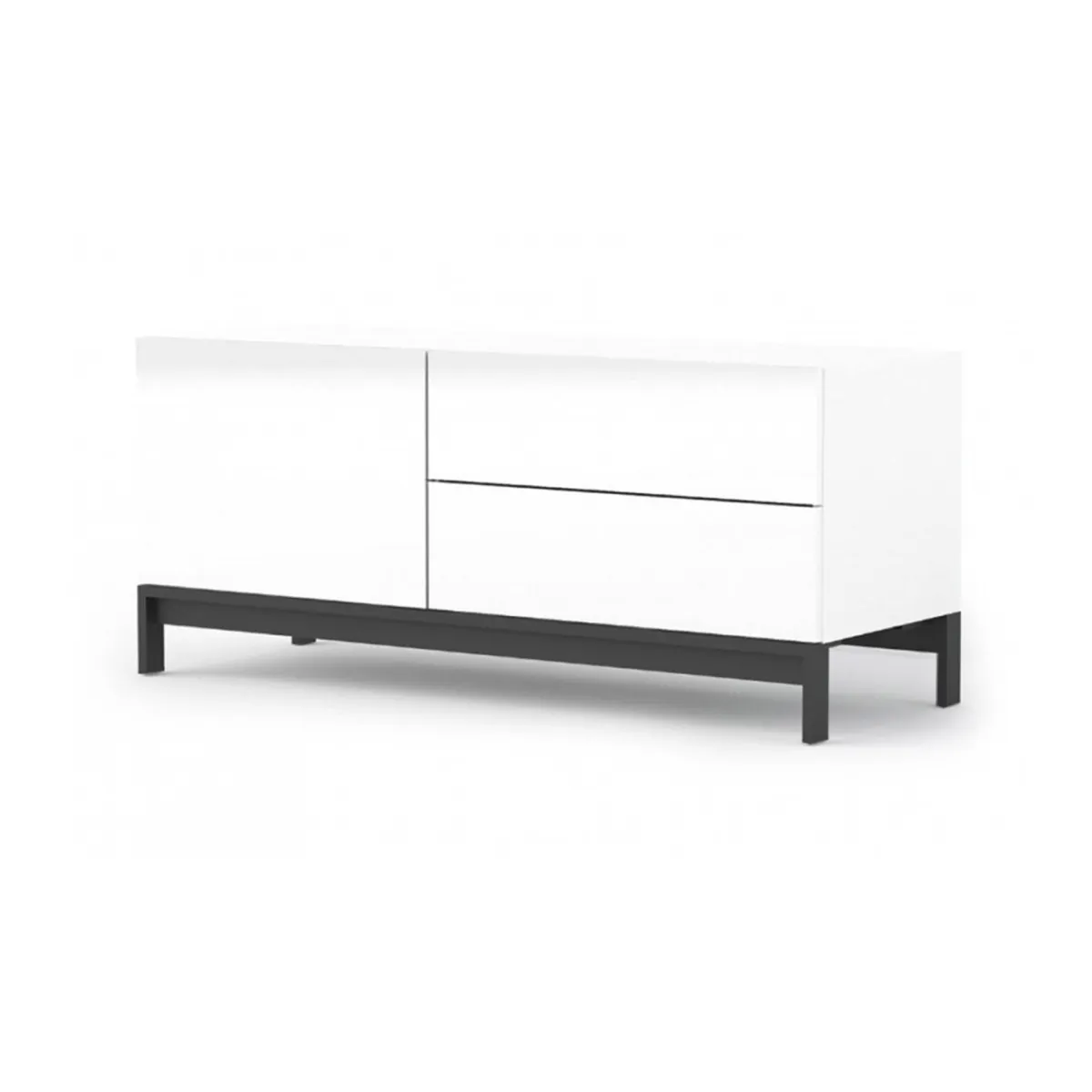 Salotto > Dmora Base TV 110x40x47h cm in legno - Azad Bianco Lucido