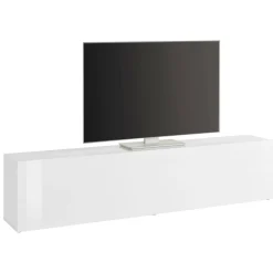 Base TV bianco lucido 180x30x40h cm in legno - Alakazam