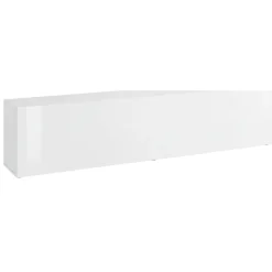 Base TV bianco lucido 180x30x40h cm in legno - Alakazam