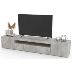 Base TV cemento 200x40x37h cm 3 ante - Amore
