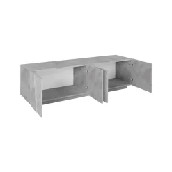 Mobili Porta Tv|Salotto > Dmora Base TV cemento 162x44x46h cm 4 ante e 1 cassetto - Acix Grigio Cemento