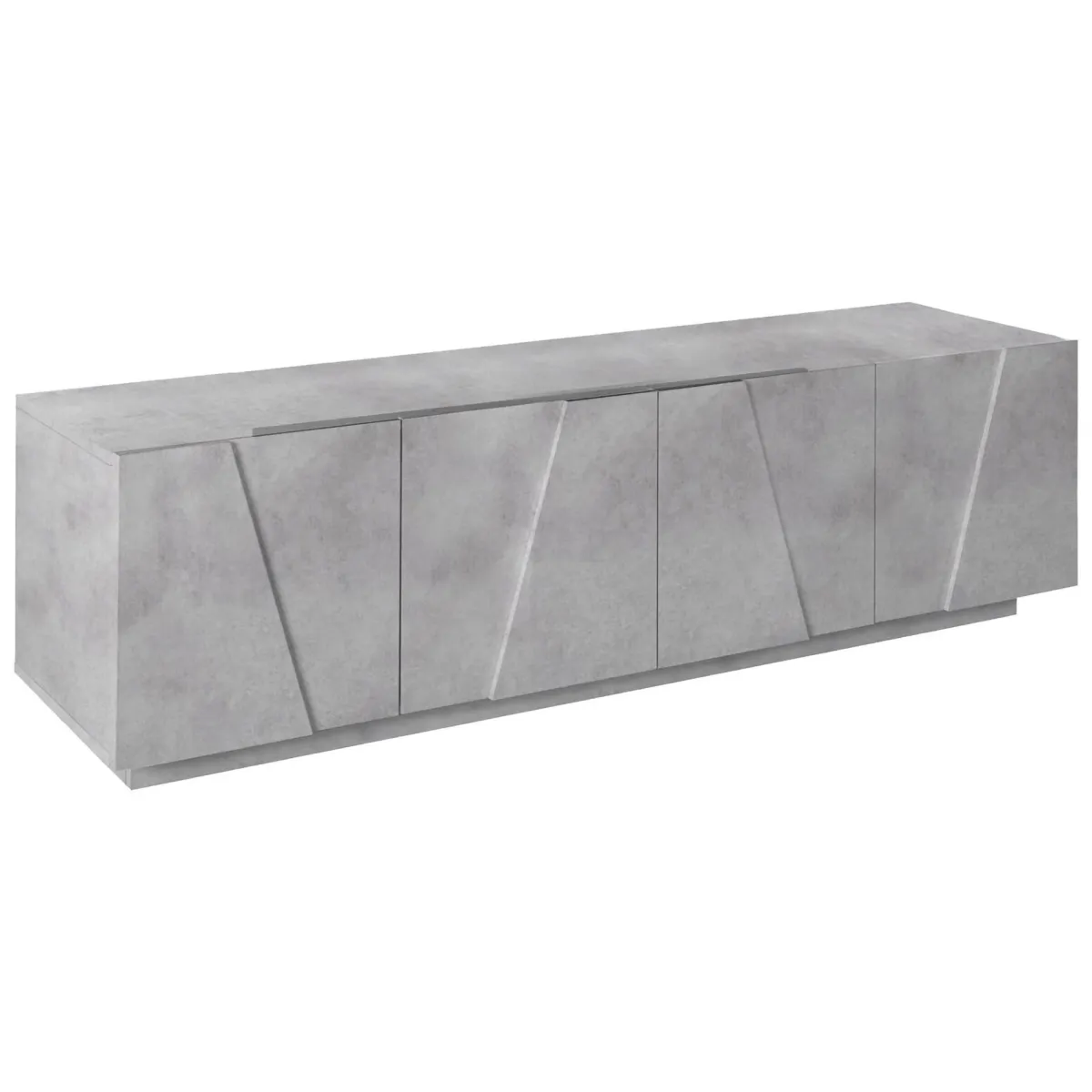 Mobili Porta Tv|Salotto > Dmora Base TV cemento 162x44x46h cm 4 ante e 1 cassetto - Acix Grigio Cemento