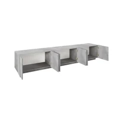 Base TV cemento 244x44x46h cm 6 ante e 1 cassetto - Aemilor