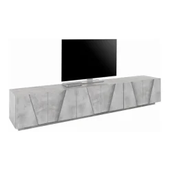 Base TV cemento 244x44x46h cm 6 ante e 1 cassetto - Aemilor