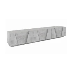 Base TV cemento 244x44x46h cm 6 ante e 1 cassetto - Aemilor