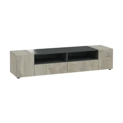Mobili Porta Tv|Salotto > Dmora Base TV rovere 138x42x36h cm 4 ante - Ebe Marrone Rovere