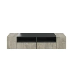 Mobili Porta Tv|Salotto > Dmora Base TV rovere 138x42x36h cm 4 ante - Ebe Marrone Rovere