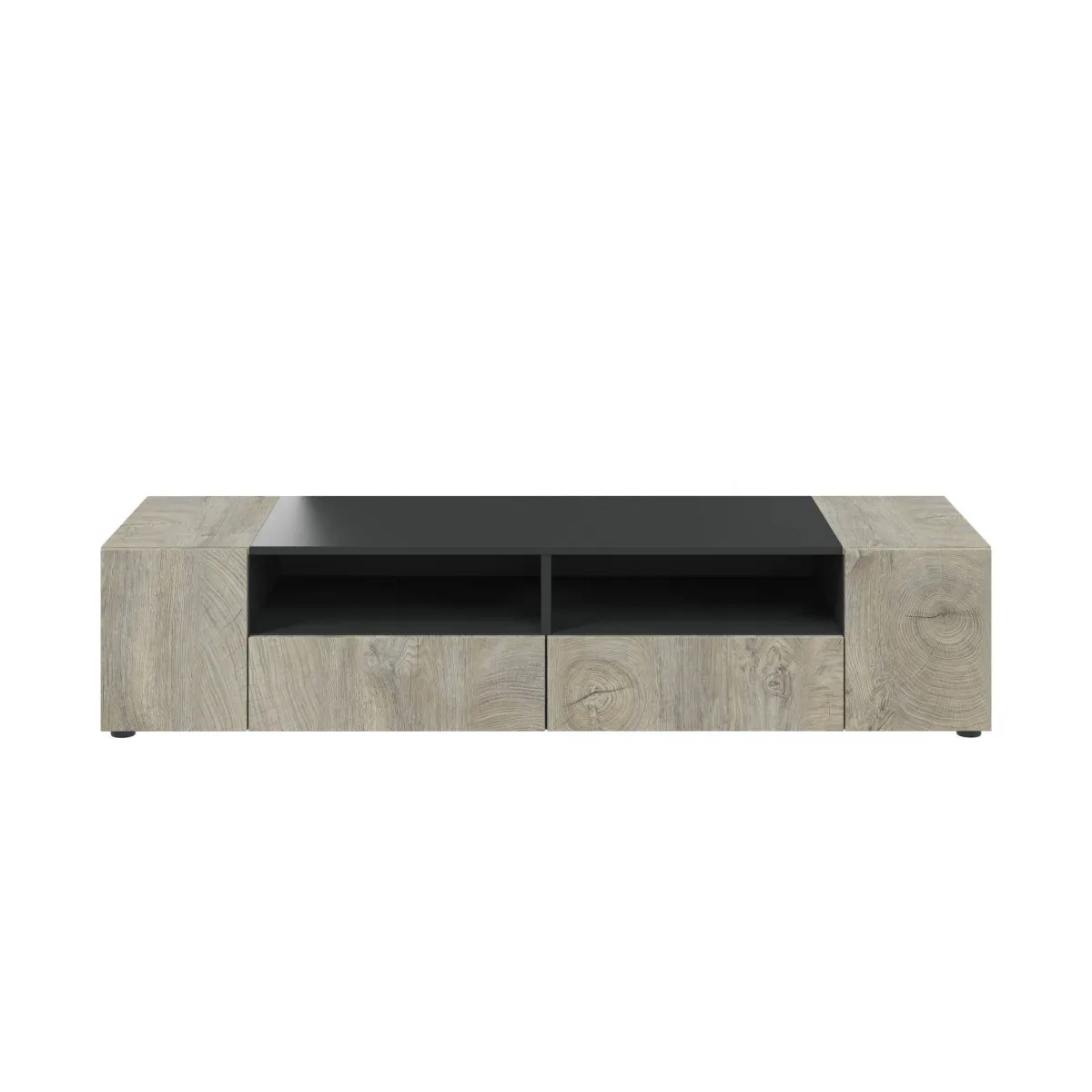 Mobili Porta Tv|Salotto > Dmora Base TV rovere 138x42x36h cm 4 ante - Ebe Marrone Rovere