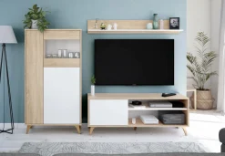 Base TV rovere 135x40x50h cm in legno - Amerino