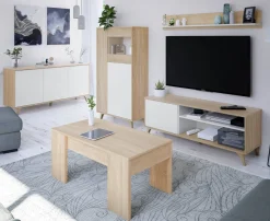 Base TV rovere 135x40x50h cm in legno - Amerino