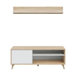 Base TV rovere 135x40x50h cm in legno - Amerino