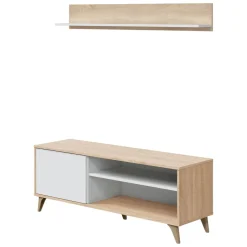 Base TV rovere 135x40x50h cm in legno - Amerino