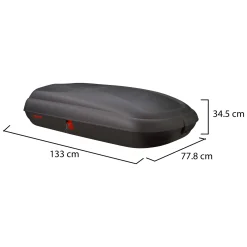 Bauli > Dmora Baule Auto Finitura Effetto Carbonio Capacità 250 l, 55 kg, Apertura a Ribalta Made in Italy - Chivin Nero