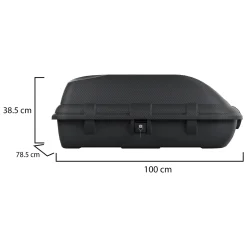 Bauli > Dmora Baule Auto Finitura Effetto Carbonio Capacità 270 l, 55 kg, Apertura a Ribalta Made in Italy - Chivin Nero