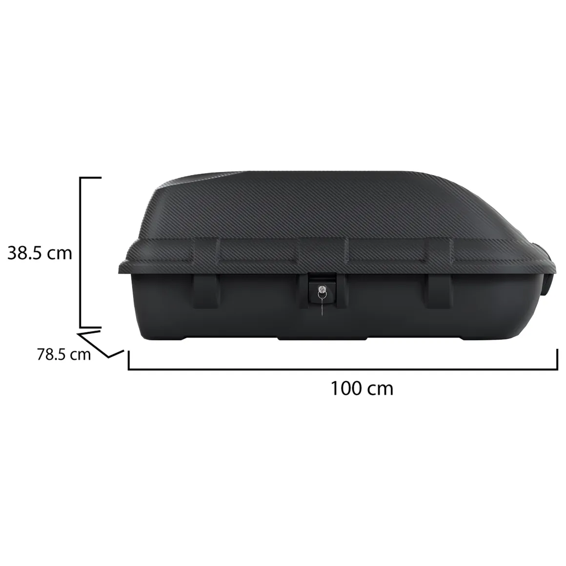 Bauli > Dmora Baule Auto Finitura Effetto Carbonio Capacità 270 l, 55 kg, Apertura a Ribalta Made in Italy - Chivin Nero