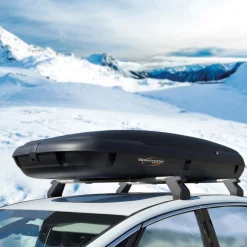 Baule Auto Nero Finitura Effetto Carbonio Capacità 430 l, 75 kg, Apertura Doppia Apertura Laterale Made in Italy - Copora