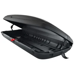 Bauli > Dmora Baule Auto Finitura Effetto Carbonio Capacità 430 l, 75 kg, Apertura a Ribalta Made in Italy - Chivin Nero
