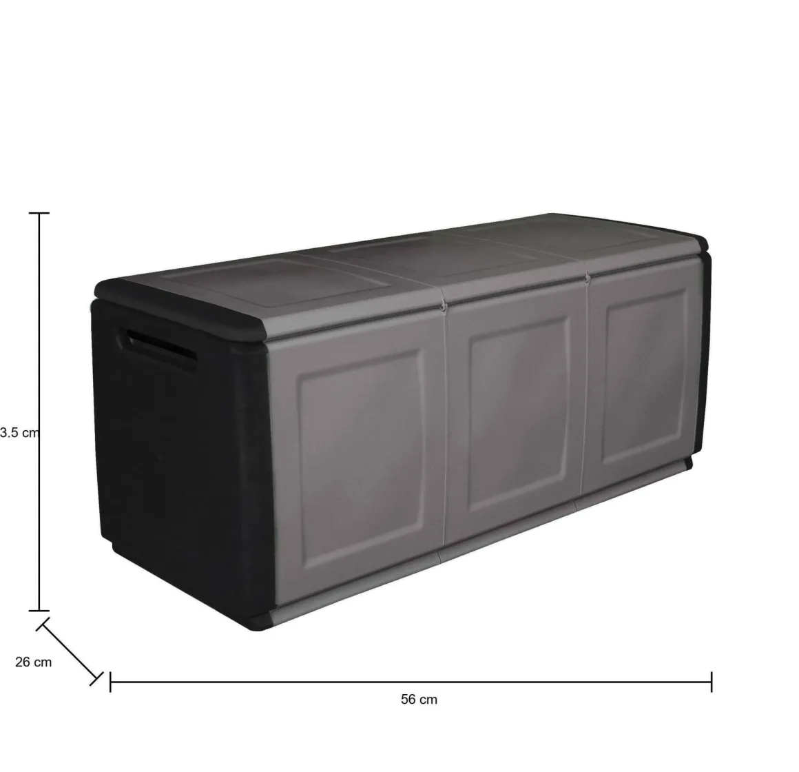 Baule da esterno grande 138x53x57h cm grigio chiaro e nero - Achse