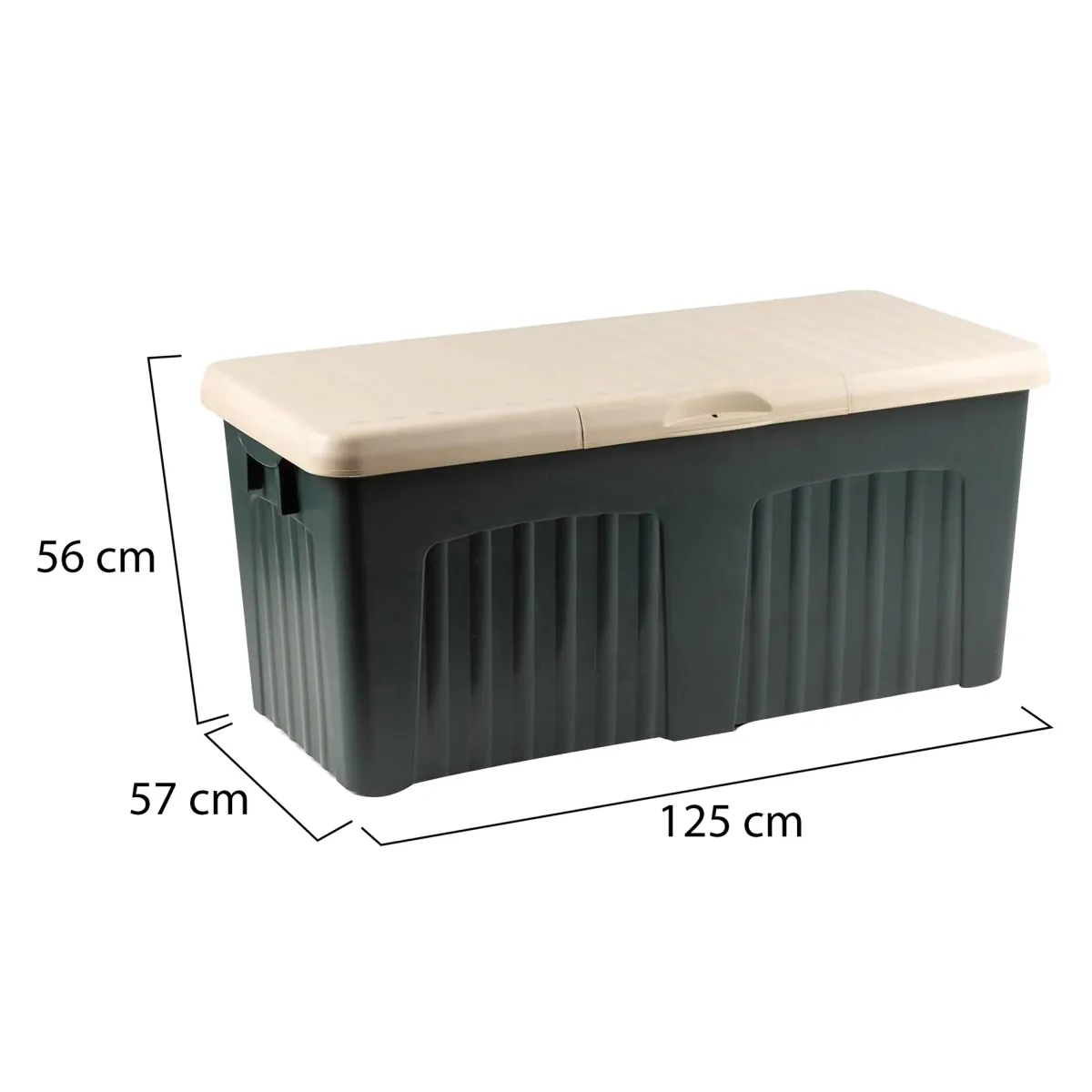 Bauli > Dmora Baule da esterno resistente 57x125x56h cm grigio - Asco Bianco, Nero Antracite