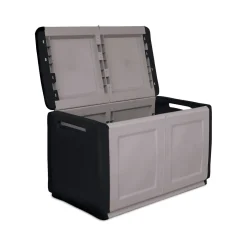 Baule da garage in plastica 96x53x57h cm grigio chiaro e nero - Andra