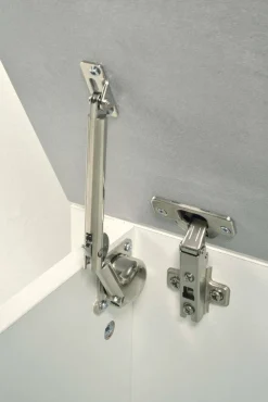 Baule moderno legno 90x45x45h cm bianco e cemento - Ayusnay