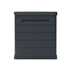Bauli > Dmora Baule Resistente ai Raggi uv Impermeabile Capacità 350 l Chiusura Lucchetto 118.5x52x56.8h cm, Materiale Piano in Plastica - Nurri Nero Antracite