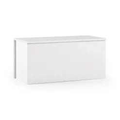 Cassapanche > Dmora Baule salvaspazio in legno 90x45x45h cm - Ayusnay Bianco