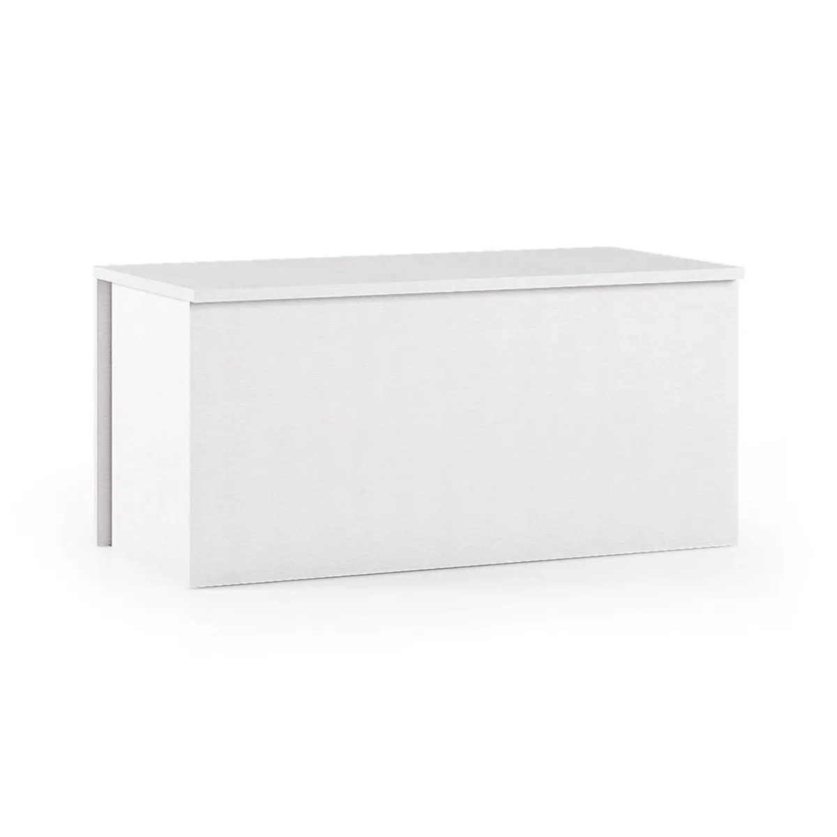 Cassapanche > Dmora Baule salvaspazio in legno 90x45x45h cm - Ayusnay Bianco
