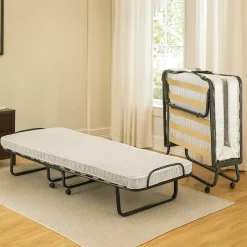 Letti Pieghevoli|Camera Da Letto > Dmora Brandina 1 piazza pieghevole 190x80cm bianca - Tellus Bianco