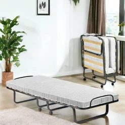 Letti Pieghevoli|Camera Da Letto > Dmora Brandina 1 piazza pieghevole 190x80cm bianca - Tellus Bianco
