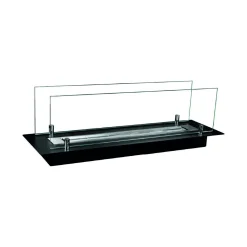 Accessori Riscaldamento > Dmora Bruciatore Affile, 65x65 h21 cm, Nero e Argento Argento, Nero