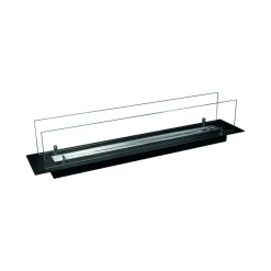 Bruciatore Affi, 99x19 h21 cm, Nero e Argento