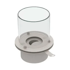 Bruciatore Ardore, 25x25 h31 cm, Grigio e Trasparente