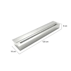 Accessori Riscaldamento > Dmora Bruciatore Combustibile Bioetanolo Ecoflame Installazione Incasso, Adatto per Camino - Andrano Argento