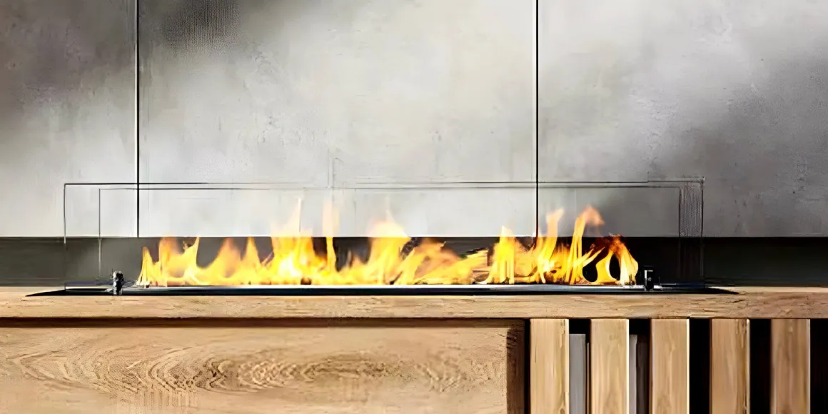 Bruciatore Argento Combustibile Bioetanolo Ecoflame Installazione Incasso, Adatto per Camino - Natta