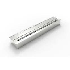 Bruciatore Argento Combustibile Bioetanolo Ecoflame Installazione Incasso, Adatto per Camino - Natta