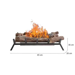 Accessori Riscaldamento > Dmora Bruciatore Combustibile Bioetanolo Ecoflame Installazione a Terra, Adatto per Camino - Silentina Nero