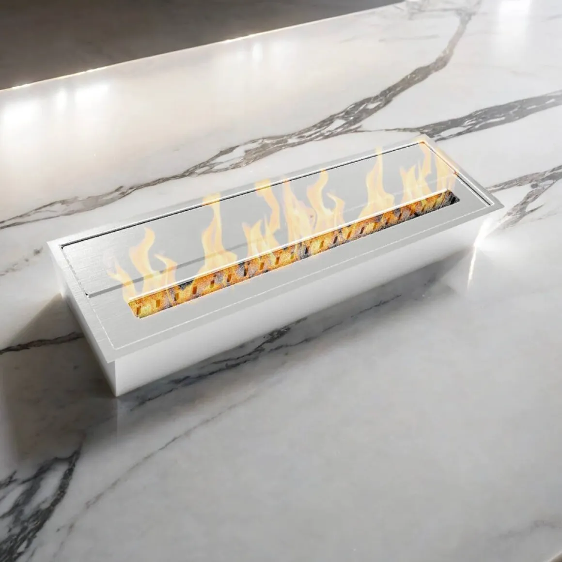 Bruciatore Sardi, 18x61 h10 cm, Argento