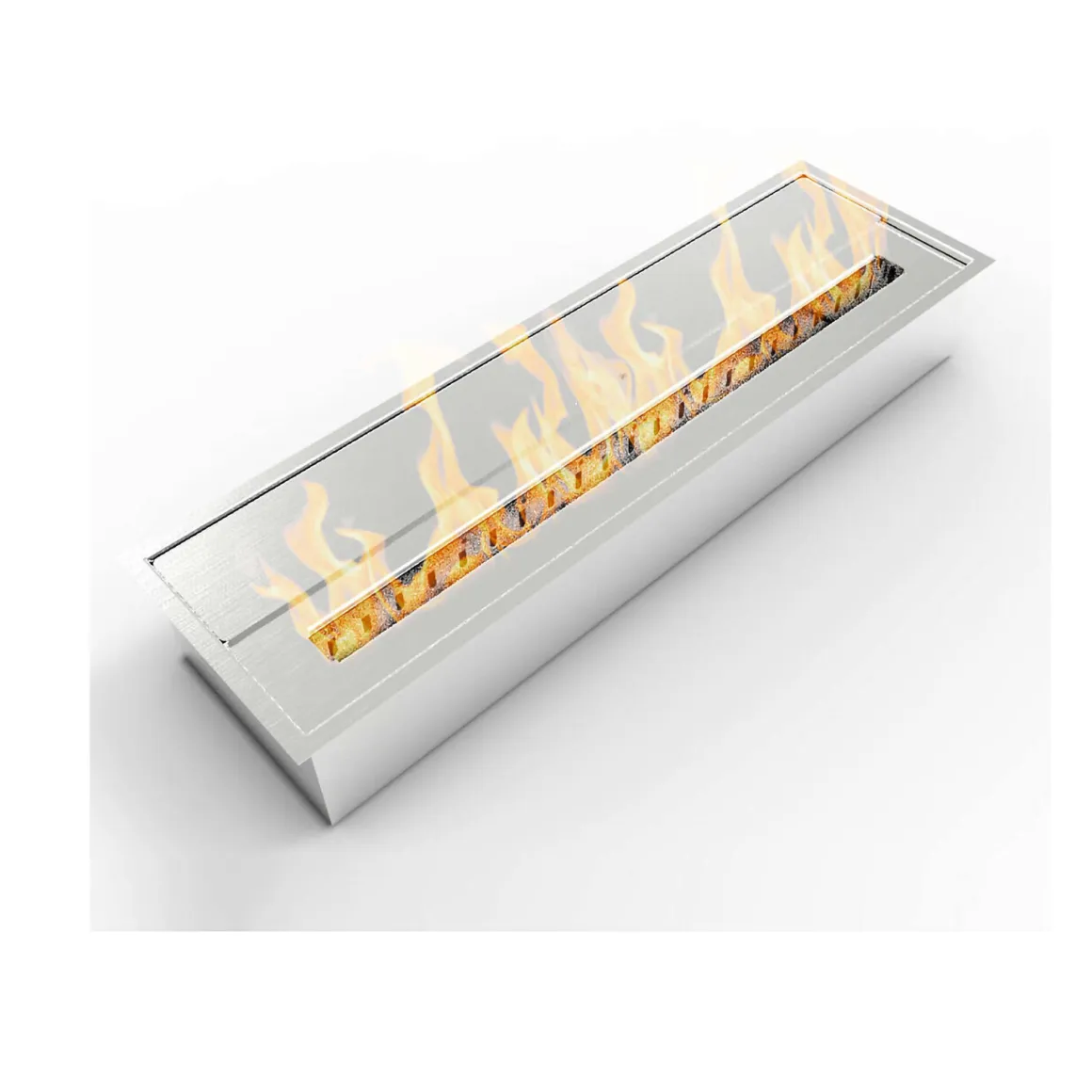 Bruciatore Sardi, 18x61 h10 cm, Argento