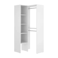 Cabina armadio angolare 5 ripiani bianca 79x185h cm - Arpagone