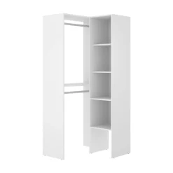 Cabina armadio angolare 5 ripiani bianca 79x185h cm - Arpagone