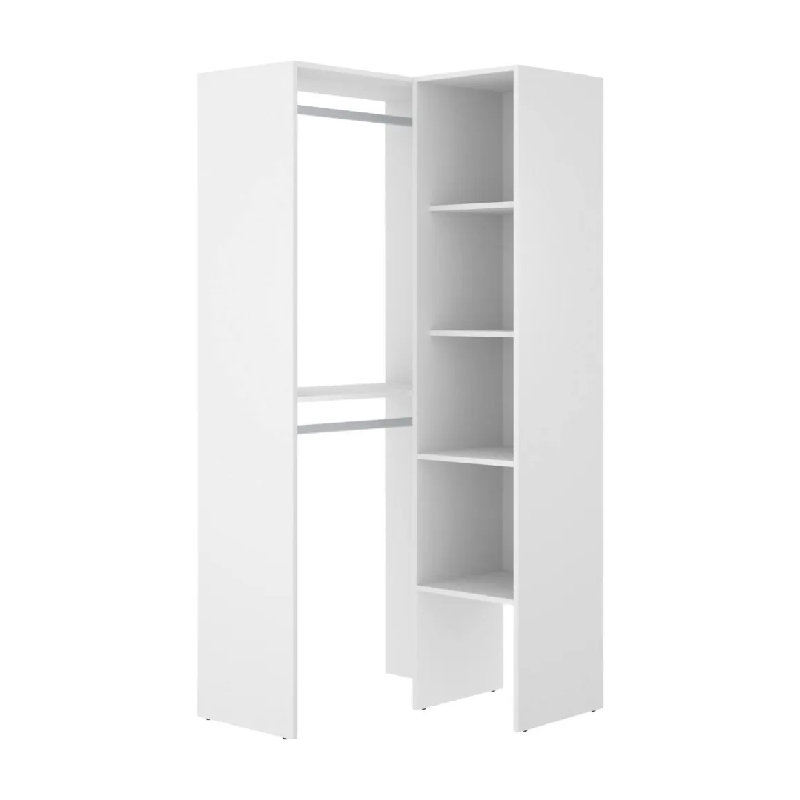 Cabina armadio angolare 5 ripiani bianca 79x185h cm - Arpagone