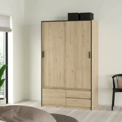 Altri Guardaroba > Dmora Cabina armadio 3 ante rovere 121x200h cm - Bedollo Marrone Rovere